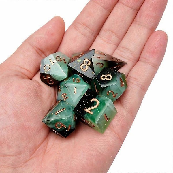 Nya modeller Polyedriska Harts Dnd Tärningsset D Tärningar Drake och Dungeon Rpg Spel Vassa Hartstärningar