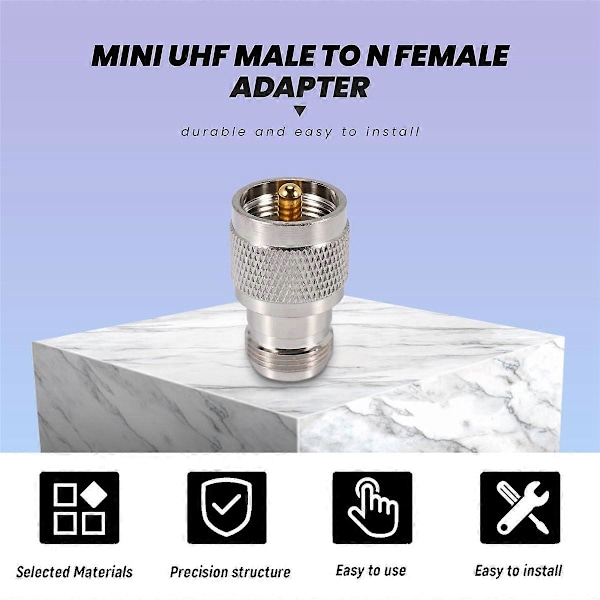 UHF Han PL259 til N Hun M/F Lige Coax RF Adapter