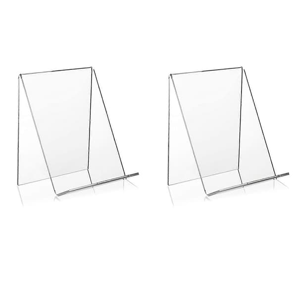 10x Akryl Bokstöd Med Hyllplan, Transparent Akryl Display Stativ, Klar Tablethållare För Böcker