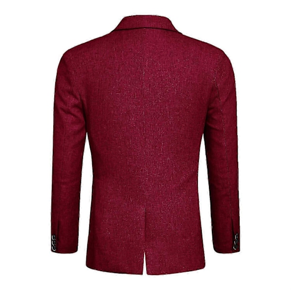 Herre Casual Hør Blazers En Knap Slim Fit Jakkesæt Jakker