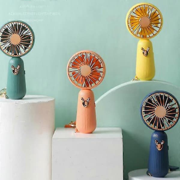 Mini Ventilator USB Genopladelig Bærbar Håndventilator Lazy Midlertidig Køleluftkøler 1 stk - grøn