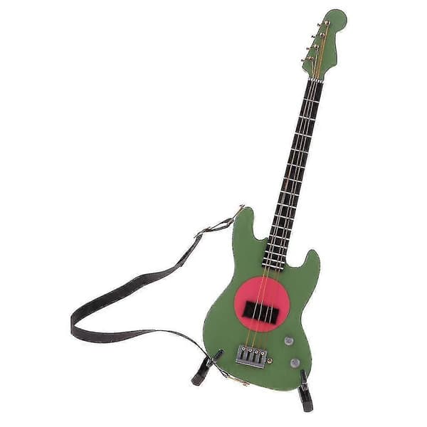 20 cm Miniature Elektrisk Basguitar Model i Træ