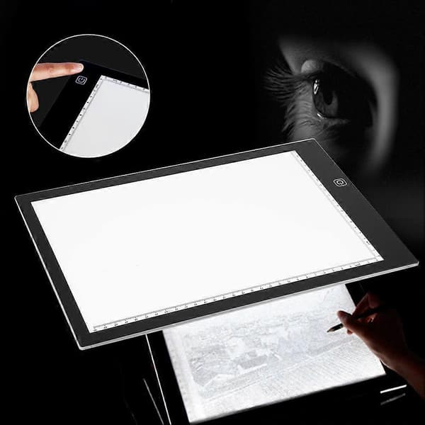 A4 LED Lysboks til Animationsskitsering og Tegning med USB Touchpad