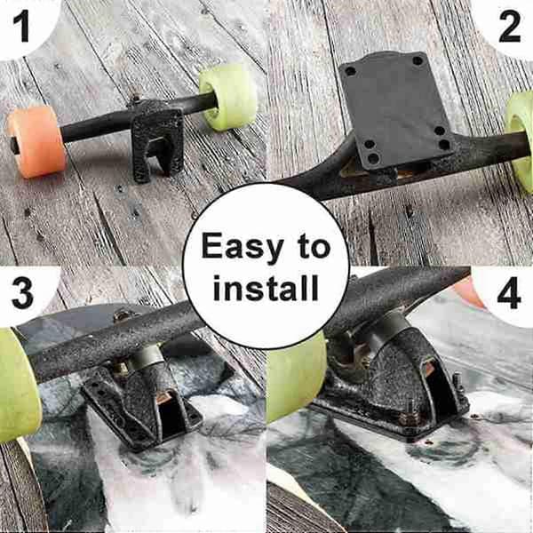 30 stk 3 mm Skateboard Riser Støtputer Longboard Rise Pads Skateboard Støtputer Myke Longboard Støtputer