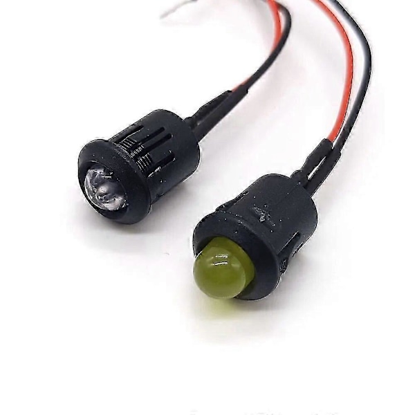 10 stk. 5mm LED Lys Lampe Emitting Dioder 20cm Pære LED-er Ferdigkablet For DIY Hjem Dekorasjon Bil Retrofit 3 5 9 12 24 36 48 110 220V