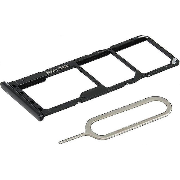 Dual SIM -korttipaikka-alustan korvausyhteensopiva Samsung Galaxy A12 2020:n kanssa - Sis. SIM-neulan - Musta