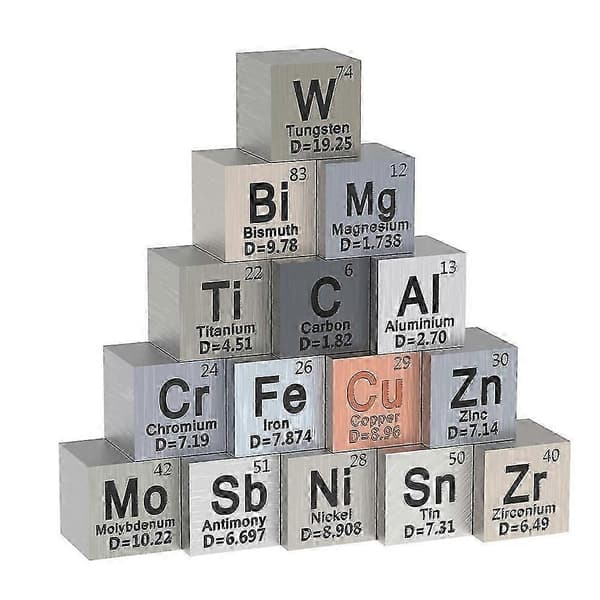 15-delt Metal Element Terning Sæt - Perfekt til Videnskabsentusiaster