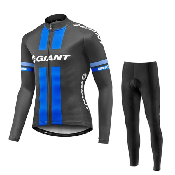 2023 GIANT Cykeltröja Set Höst Långärmad Ropa Ciclismo Cykelkläder för män Cykelkläder MTB Road Bike Suit Maillot Gray XS