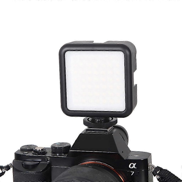 Mini Led -valokuvausvalo Led-videovalo 3 kylmäkengällä ja 49 ledillä 5600±200K värilämpötilalla suoraan lähetykseen ja selfieihin