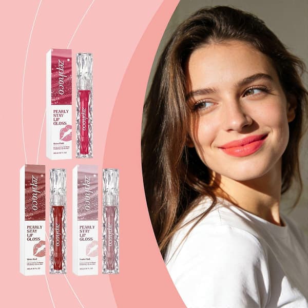 Glitrende Lipgloss, Letvægts Ikke-klæbende Læbemakeup til Daglig Læbefarvepåføring wine red 1PCS