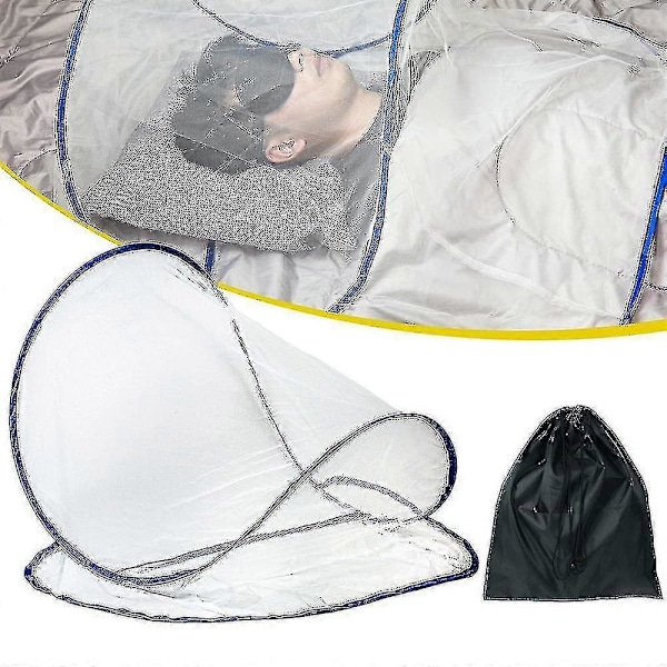 Bærbar Pop-up Myggnetting Sovepose Insektnett For Seng Camping Terrasse