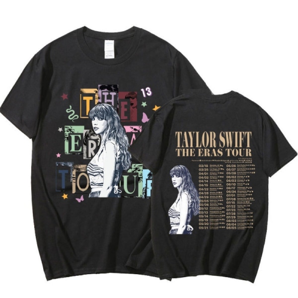 Musta Multi-Style Taylor Swift Fan T-paita Tryckt T-paita Skjorta Pullover Vuxen Collection Taylor Swift T-paita saatavana eri tyyleinä style 4 S
