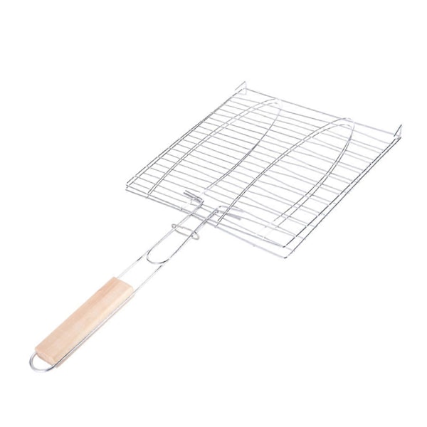 Kannettava BBQ-grillikori kahvalla, grilliritilä kebabille, pihville ja vihanneksille