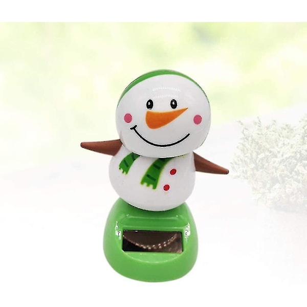 Solar Danselegetøj Bobble Head Legetøj Jul Julemand Snemand Dansende Figur Legetøj Bil Dashboard Dekorationer Ornamenter Julefest tilbehør
