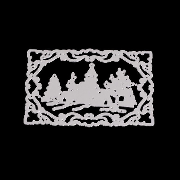 Jule Sne Hus Metal Skære Dies Stencil DIY Scrapbooking Album Papirkort Skabelon Form Prægning Håndværk Dekoration