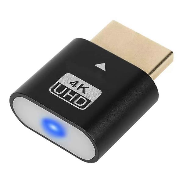 DDC EDID Dummy Plug Display Emulator Cheat Adapter 3840x2160 til BTC-Mining