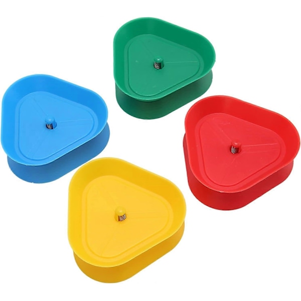 4 kpl Kädet vapaana pelikortin pidike, 8 x 8,4 x 2,5 cm, 4 väriä kolmion muotoinen korttipelipidike aikuisille ja lapsille