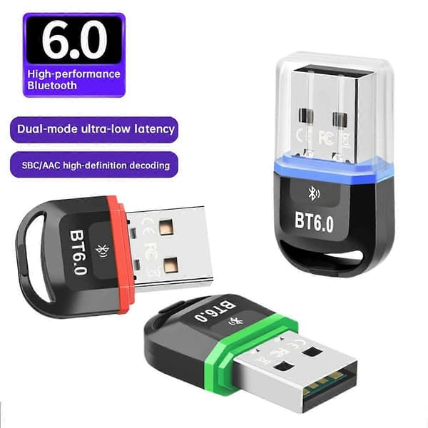 USB Bluetooth 6.0 Adapter USB Dongle Bluetooth Mottaker & Sender for Bluetooth Tastatur/Mus/