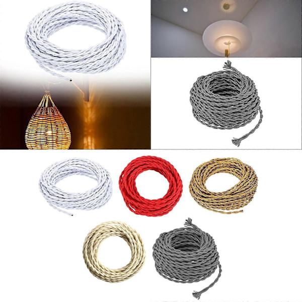 Pendellampsladd, Belysningsarmaturkabel, DIY, Lätt armatur, 5M Lampsladd för Kök Sovrum Vardagsrum Bondgård