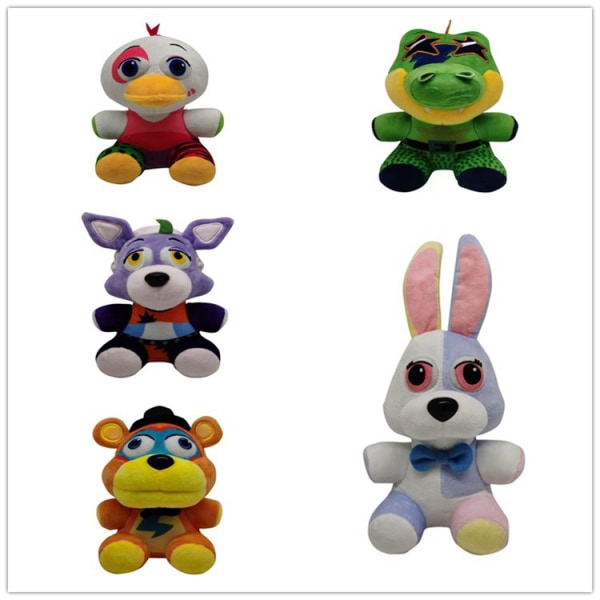 Plys Legetøj Sundrop Fnaf Boss Moon Soldukke Tegnefilmsdukke Brown bear 18 cm