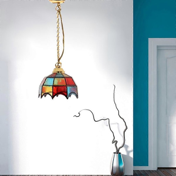 1:12 Skala Mini LED Lysekrone Loftlampe Model Dukkehus Miniature Tilbehør Stue Soveværelse Legetøj