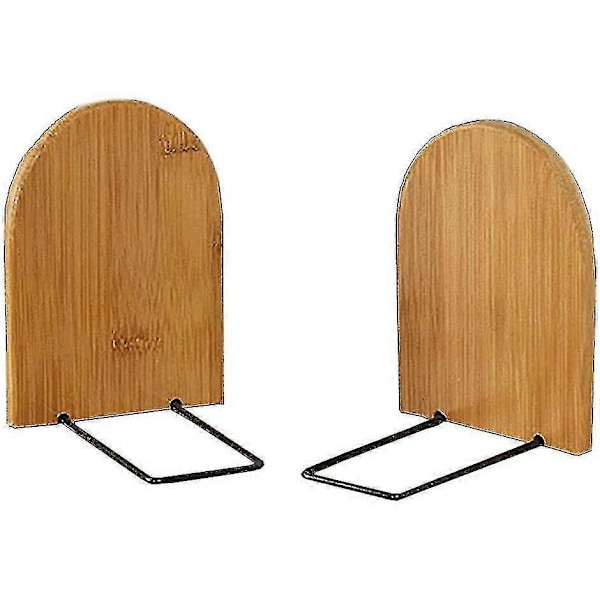 Træ Bogstøtter 1 Par Bogstøtteholder Bogreolholder Kontor Skrivebord Bogstativer Dekoration Træ Bogstøtter Skridsikre Bogstøtter Kraftig Bogstativ Sh