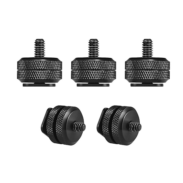 5st Kamera Blixtskofäste till 1/4\"-20 Stativskruv Adapter Blixtskofäste för DSLR Kamera Rig