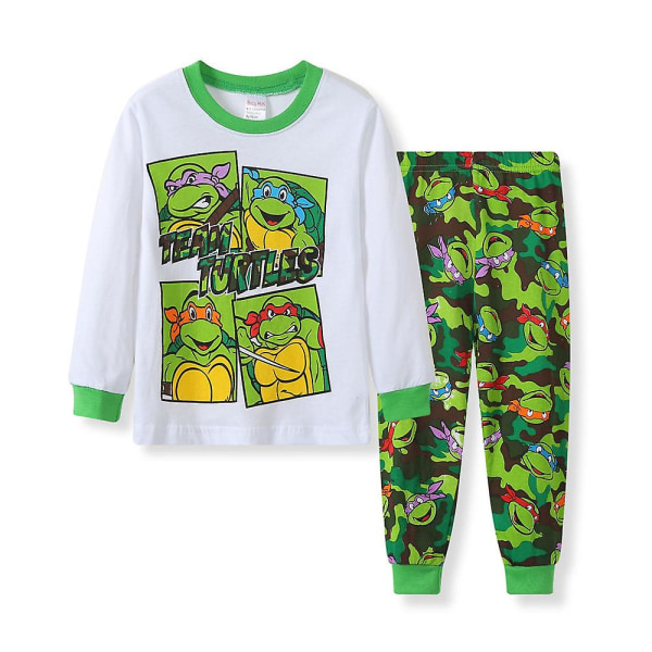 Teenage Mutant Ninja Turtles-tema pyjamassett barnas langermede topper og bukser hjemmeklær style 1 6 Years