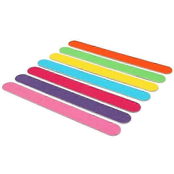 20 st/Lot Trä Nagel Fil 180/240 Färgglad Sandpapper Buffer Block Pedikyr Manikyr Poleringsverktyg Professionella Nagelfilar