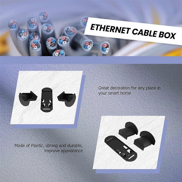 Ny Ethernet Kabelboks for Kabelhåndteringstilbehør for Ethernet-adaptere