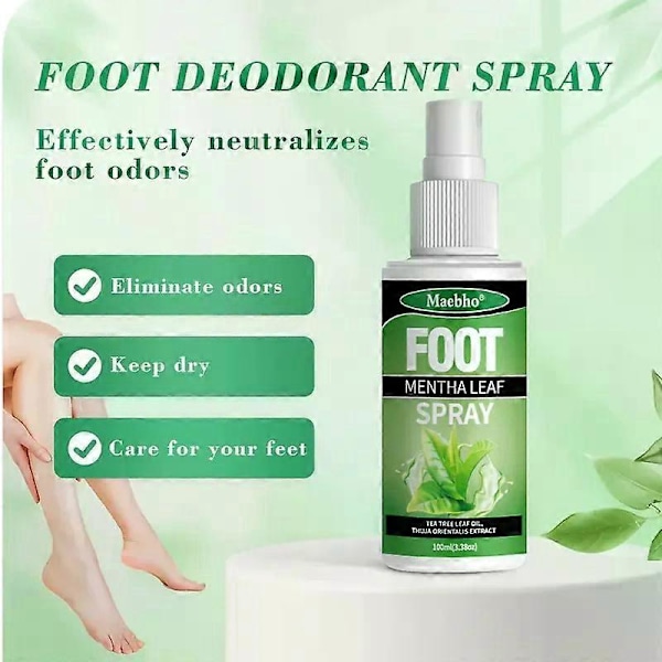 Naturlig Skodeodorantspray & Fotspray - Skospray Deodorant, Fotspray Lukteliminator Spray, Skolukteliminator, Fotdeodorant, Fotlukt