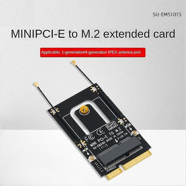 M.2 Ngff til Mini Pci-e Adapter Konverter Utvidelseskort M2 Key Ngff E Grensesnitt For M2 Trådløs Blu