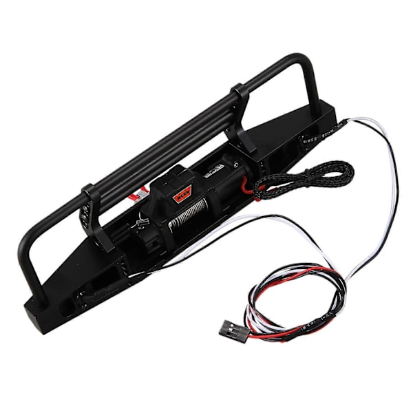 Metal Front Bumper med Spil Fjernbetjeningssystem til 1/10 RC Crawler TRX4 Axial SCX10 & SCX10