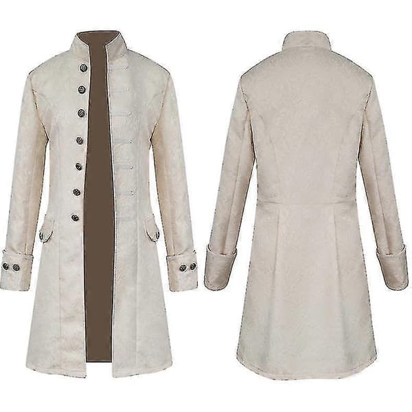Herrrock Mode Steampunk Retro Herruniform Karneval Ståkrage Kostym