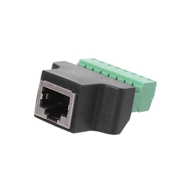 RJ45 Hunn Til Skrue Terminal 8 Pinners Kobling Ethernet Kabel Forlenger Adapter
