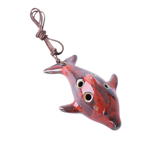 1 stk. 6 Huller Keramisk Alt C Ocarina Fløjte Musikinstrument Gave Bærbar Fløjte til Musikinstrument Lærende Tilfældig Farve