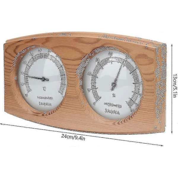 Sauna Termometer 2 I 1 Træ Termo Hygrometer Termometer Hygrometer Damp Sauna Tilbehør