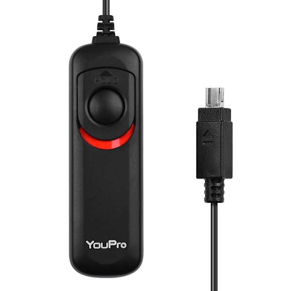 YouPro DC2 Type Lukkerudløserkabel Timer Fjernbetjening 1.2m/3.9ft Erstatning for Nikon D7700 D7