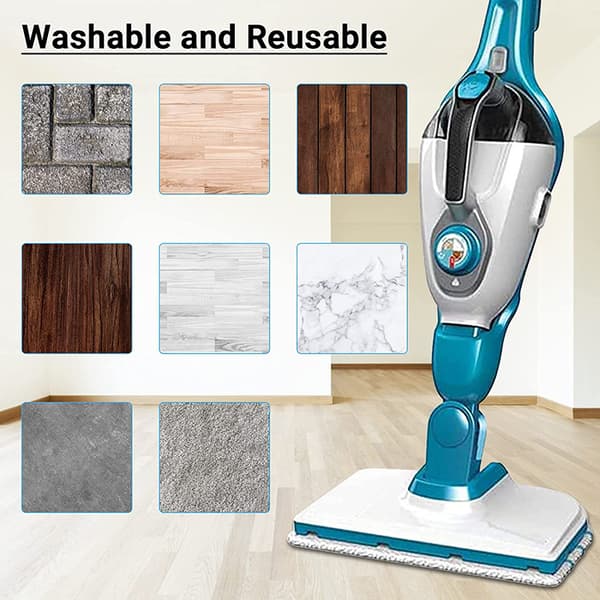 5-delt sett med mikrofiberputer - reservedeler til Black&Decker dampmopp