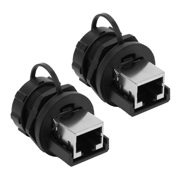 RJ45-liitin, piirilevyyn asennettava 180 asteen vedenpitävä adapteri IP67 - 2 kpl ulkokäyttöön
