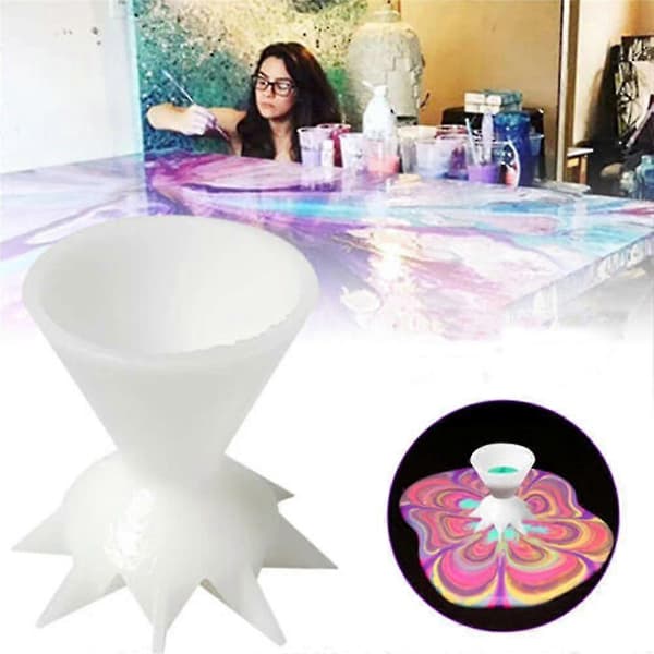1/3/5 stk Mini Split Cups for malinghelling, gjenbrukbar Fluid Art Split Cup, 7-bens trakt Split Cup malingsutstyr