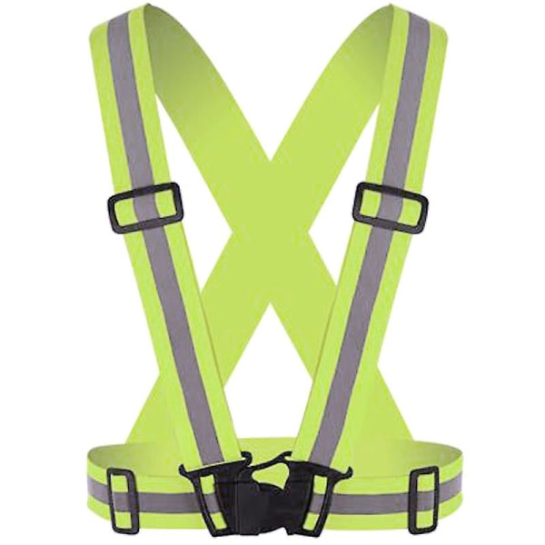 Hi Viz Vis Vest Night turvavyö Näkyvyys heijastava liivin hihna juoksuhihna Green