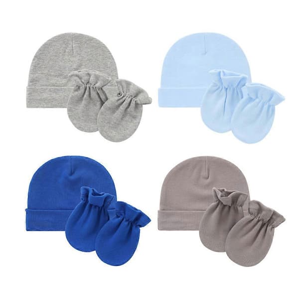 2 st Repfria Vantar Mössa Hatt Bebis Anti-Rep Handskar Hatt Set