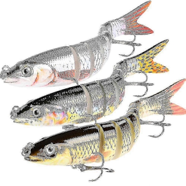 Robotfiskedrag Elektrisk Wobbler För Gädda Elektronisk Multi-Ledad Bete 9 Segment Auto Simmande Swimbait -X