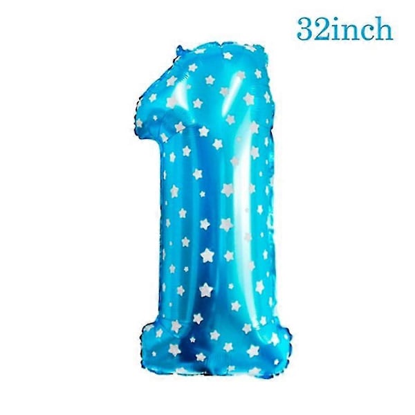 Guoguo Baby Unisex Pojke Flicka 1-årsdag Ballonger Banner Set Dusch Grattis Festdekorationer