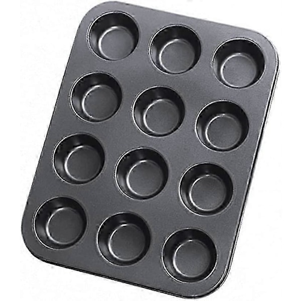 Rund Non-Stick Kakform för Kök 12 fack Kolstål Bakform