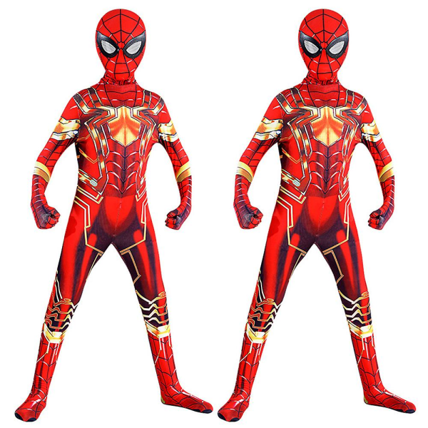 Halloween fest barn spiderman cosplay fest kostyme 8-9 Years