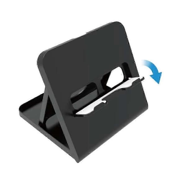 kompatibel med Switch 2 Stativ Vikbart Justerbart Bärbart Bordsstativ kompatibelt med N-Switch Konsol Spelande och Ch Black