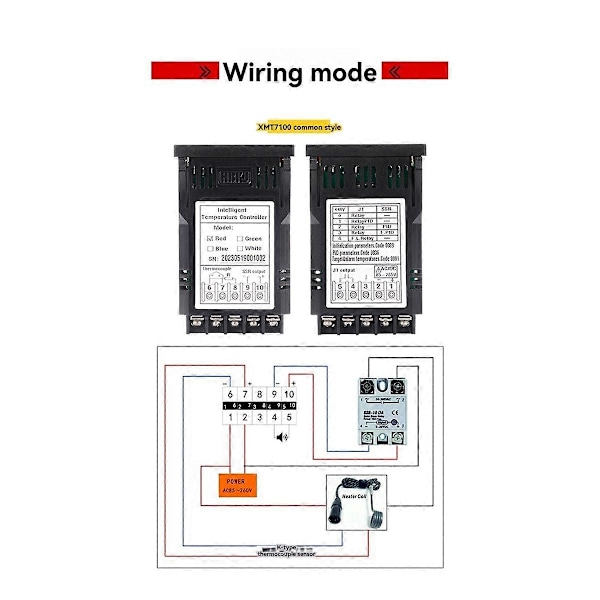 XMT-7100 PID-regulator Programmerbar Smart PID Temperaturregulator AC/DC 85-250V