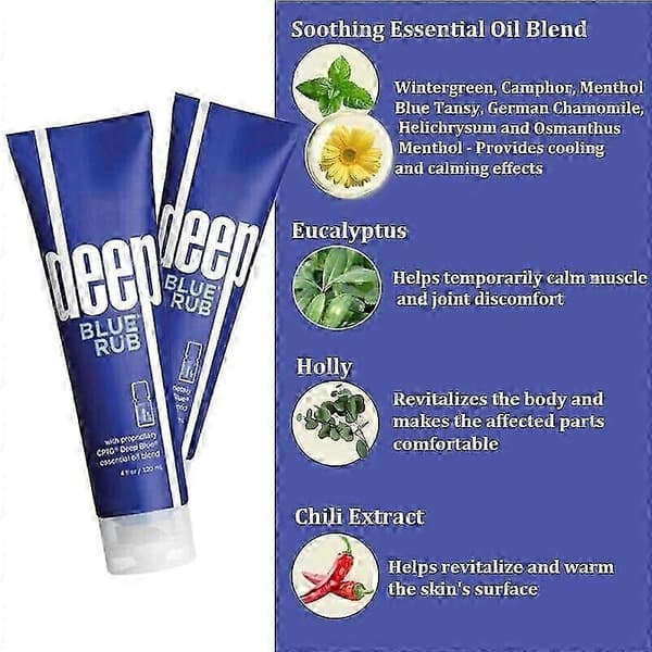 Deep Blue Rub 120 ml kroppsolje 2026 3pcs